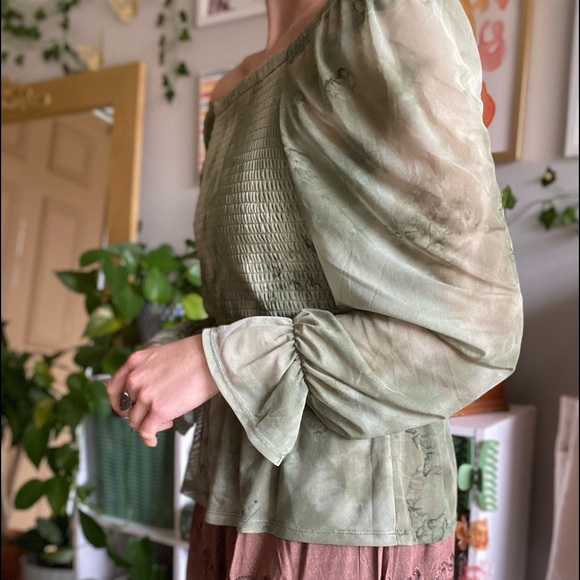 Fairycore Flowy Green Top - Picture 4 of 4